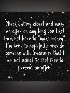Feel free to make an offer on anything you like in my closet! 🥰
